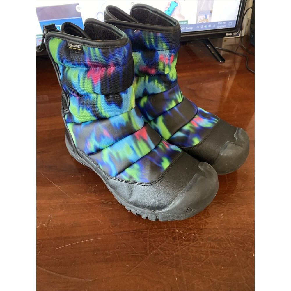 Children Unisex Boots KEEN Kids Puffrider Waterproof  Big Kid Size 6